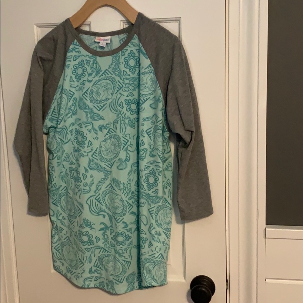 Ariel little mermaid raglan tee